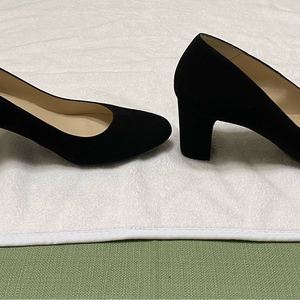 LK Bennett Black Suede Heels Size 37.5